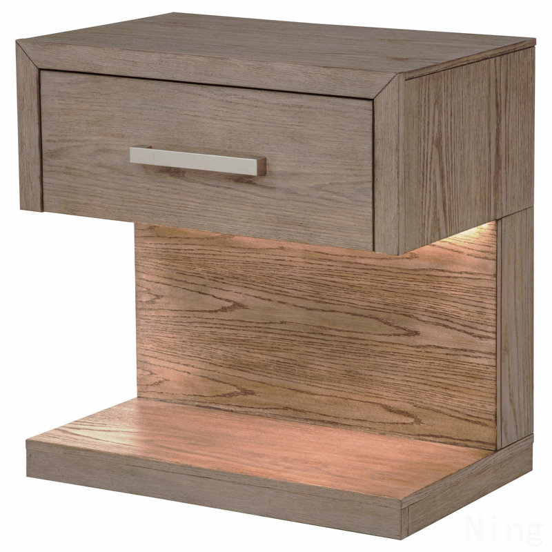 1-Drawer Nightstand Bedside Table