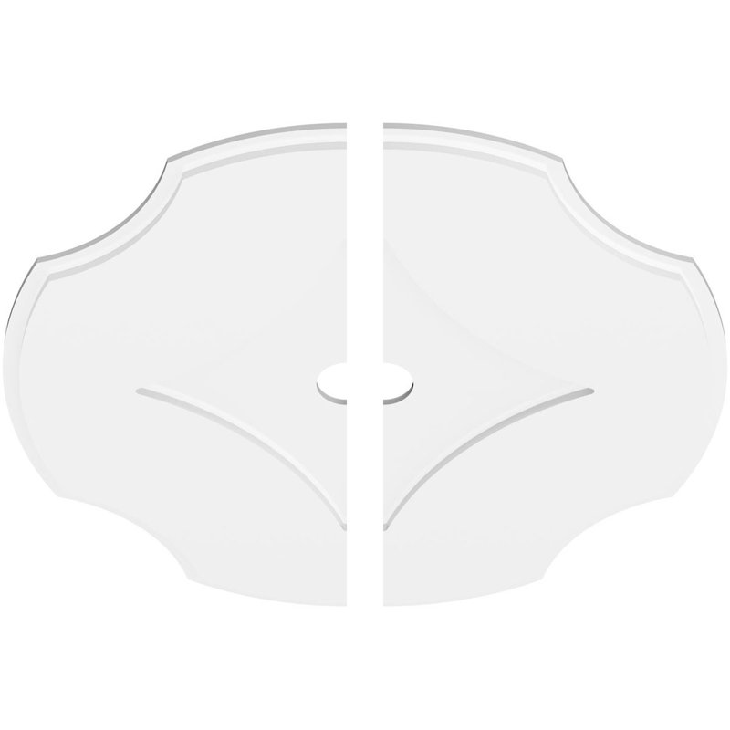 34"OD x 3"ID x 11 3/4"C x 1"P Percival Architectural Grade PVC Contemporary Ceiling Medallion, Two Piece