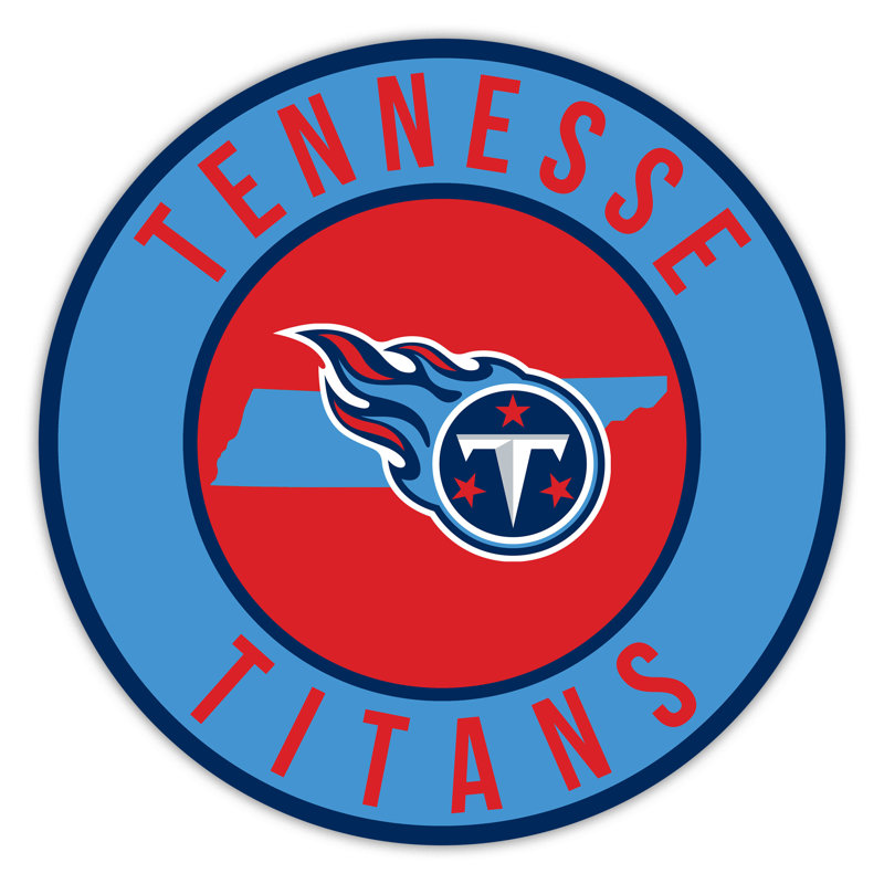 Tennessee Titans Bright Line - 16" Circle With State