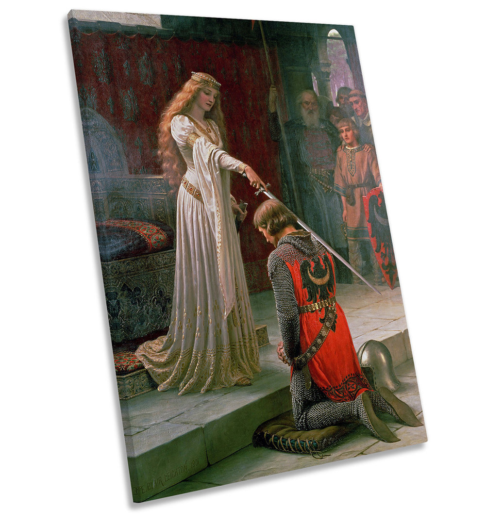 Edmund Blair Leighton Accolade - Wrapped Canvas Painting