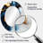 Abstract Marble In Blue And Gold - Abstract Oval Decorative Mirror On Metal-1457803973