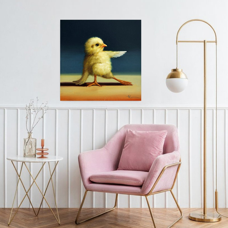 Yoga Chick Bend Knee, art urbain contemporain, H 32 po x l 32 po