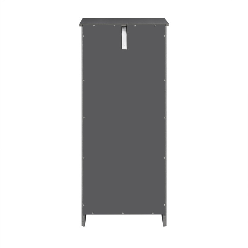 Caela Wood Cabinet Laundry Hamper with Handles