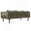 Lit de jour 3 places, structure en bois gris et coussin gris-1587664734