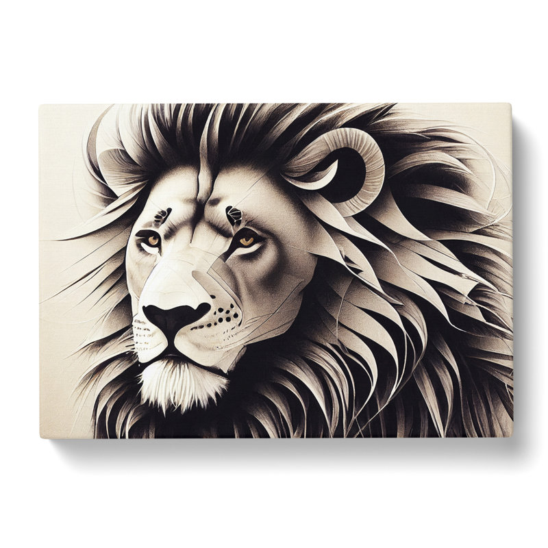 Miraculous Lion - Wrapped Canvas, 50cm H x 76cm W x 3cm D