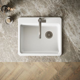 Riverby® 25" L x 22" W x 9-5 8" Bar Kitchen Sink with Basin Rack