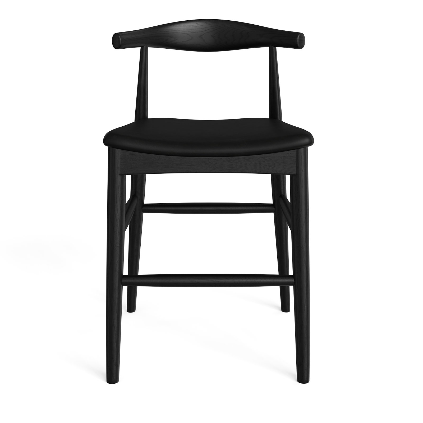 Ardo Vegan Leather Bar & Counter Stool, Counter Stool (24" Seat Height), Black