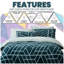 Teddy Fleece Geo Pattern Duvet Cover Set with Pillowcases, Soft Warm Winter Quilt Cover Bedding, Easy Care and Machine Washable-1544220882-1544220895