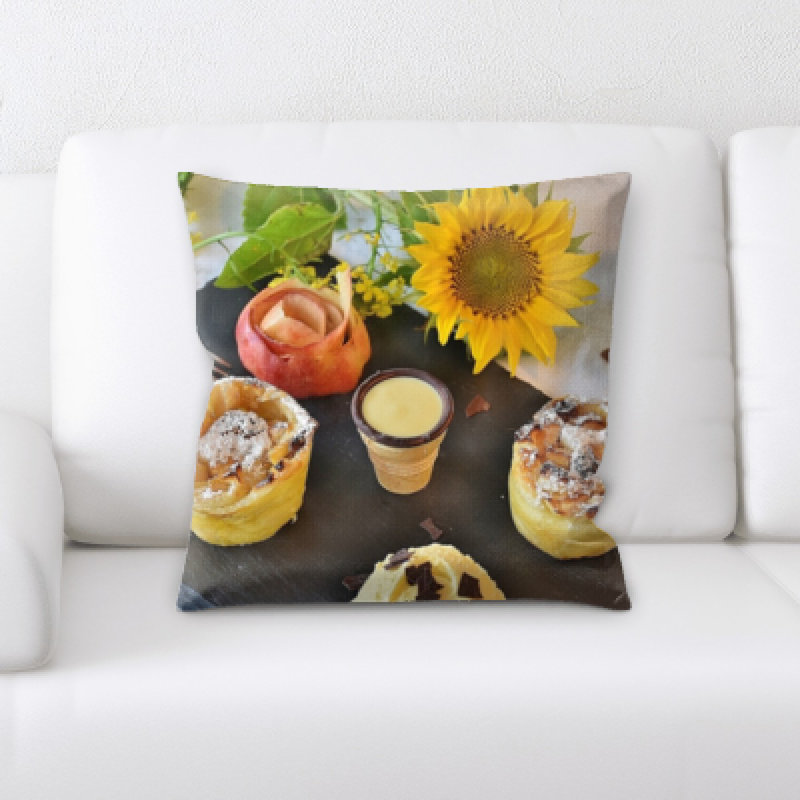 Ice Cream Microsuede Reversible Throw Pillow