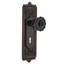 Egg & Dart Plate with Decorative Keyhole and Crystal Black Door Knob-1156222213