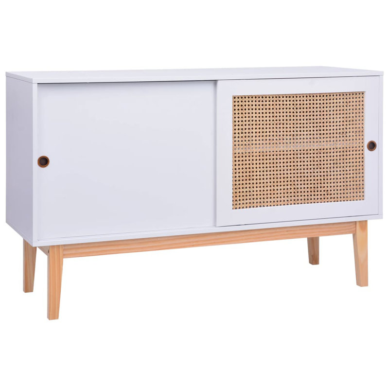 Kerwin 130cm Sideboard, White/Light Brown