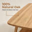 Table basse en bois massif de style Mid-Century moderne avec tablette de rangement, coins arrondis pour le salon et le bureau-76985764