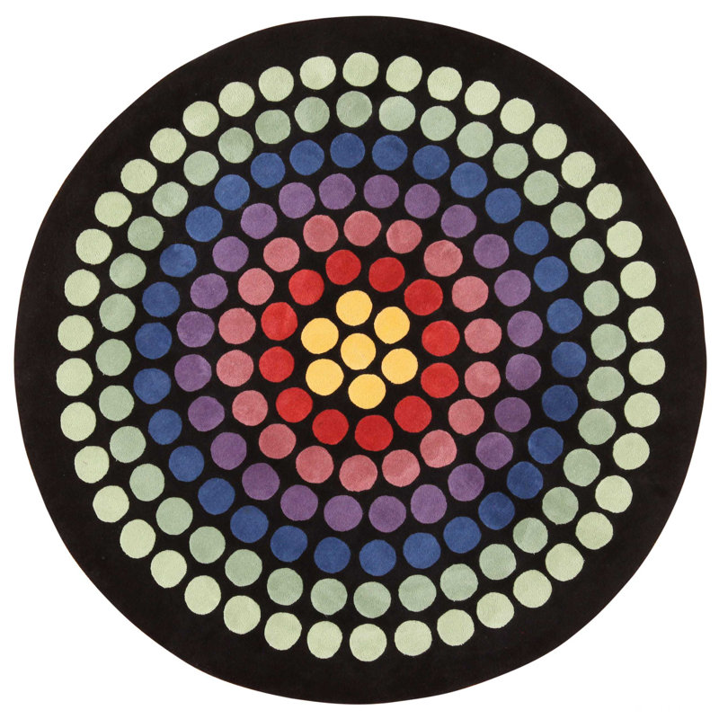 Scandinavian One-of-a-Kind Round 6'7" X 6'7" Area Rug