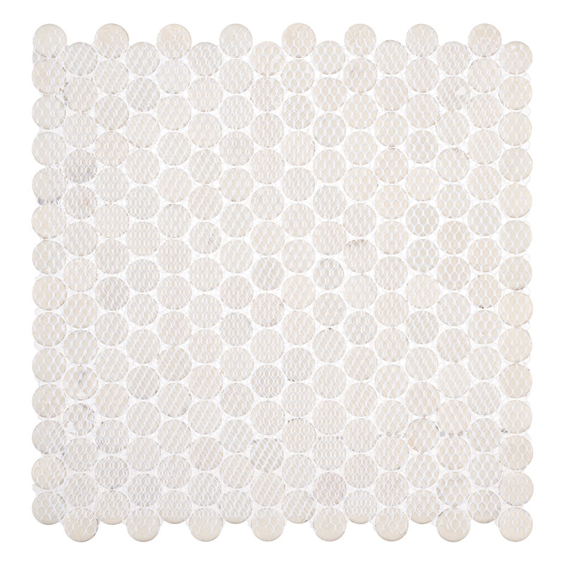Pixie 3/4 in. Penny Glass Mosaic Wall Tile, Aura