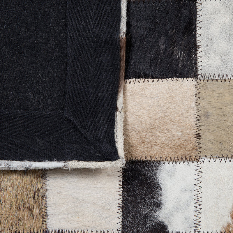 Katherine Geometric Cowhide Hand Woven 160cm X 230cm Area Rug