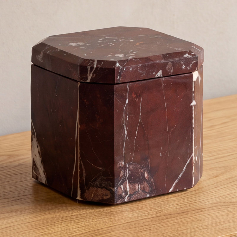 Forli Marble Box Rainforest Green, Red