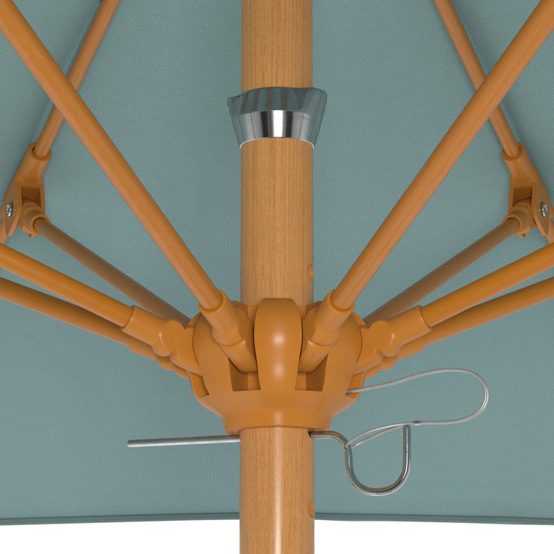 Parasol en bois de teck 7,5 pi, Menthe