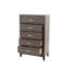 Grande commode simple en chêne gris rustique