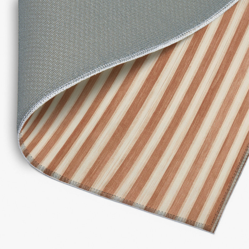 Tapis intérieur / extérieur beige HorizontalStripes, Rectangulaire 2 pi x 3 pi