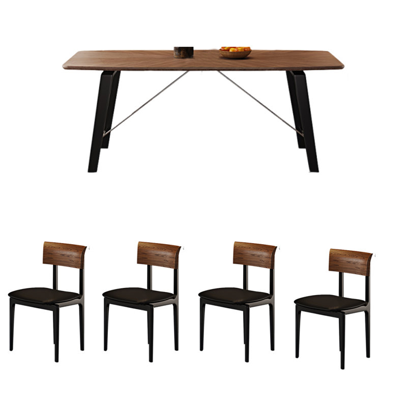 Table de salle à manger de style minimaliste italien, H 29,53 po x l 62,99 po x P 31,5 po