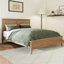 Lit plateforme très grand moderne en bois massif avec support de lattes en bois robuste, sans sommier tapissier (ancien SKU: N701P300990N)-378154749