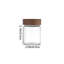 Pot de rangement en verre Pot de rangement en verre borosilicaté scellé résistant à la chaleur avec récipient à thé grain de café en érable-1701923563