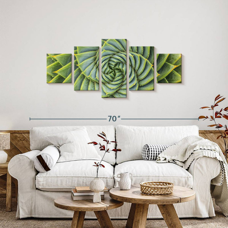 Spiral Succulent, 24" H x 55" W