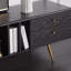 Meuble télé en bois massif noir Design Design