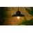 1-Light  12" Farmhouse Outdoor Pendant Light with Seeded Glass Shade, Water-Resistant