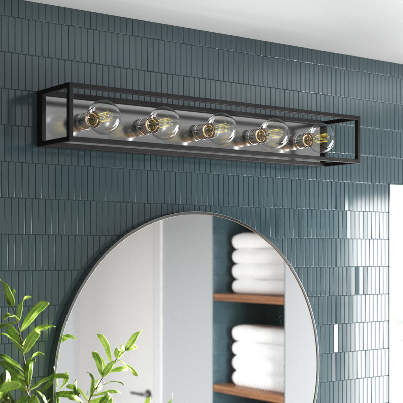 Éclairage de salle de bain à intensité variable 5 lumières Weingartner, Nickel brossé