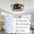 Bowdoin 18" Farmhouse Flush Mount Caged Ceiling Fan, Reversible Bladeless Ceiling Fan for Low Profile