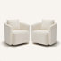 Modern Chenille Swivel Barrel Armchair with Accent Pillow