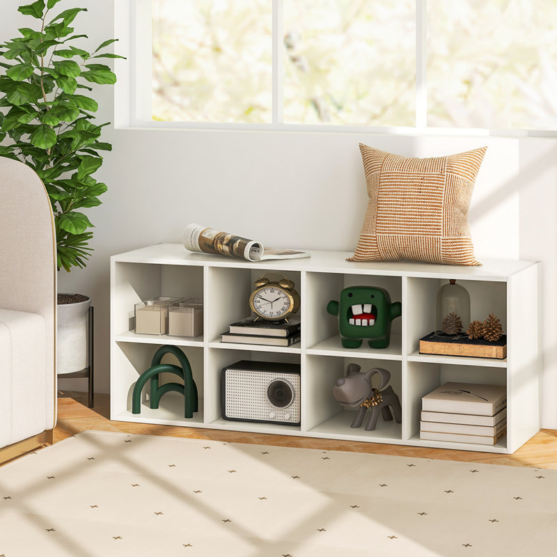 Iysa Upholstered Bench with Shoe Storage, White