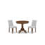 L'ensemble de table de salle à manger 3 pièces contient une table moderne et 2 chaises rembourrées en tissu de polyester beige brume, noyer antique-73189940-73189932-73189938