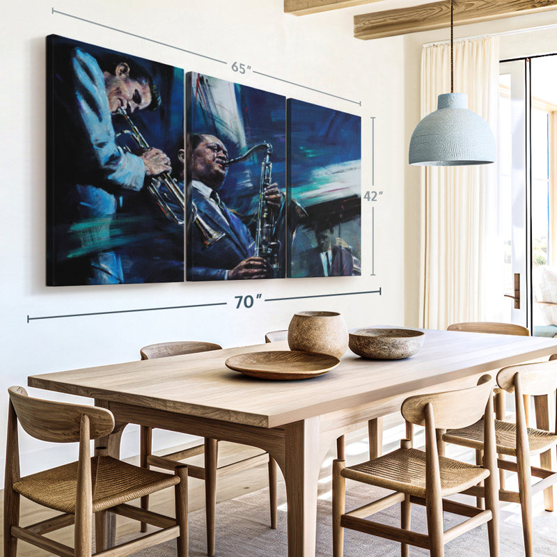 «Blue Cool Wall Art» sur toile, H 42 po x l 65 po x P 1,25 po