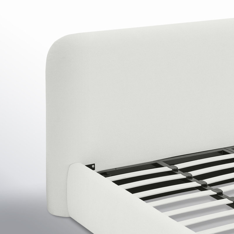 Lit plateforme tapissier Bella, Très grand, Elite Ivory
