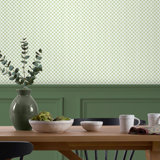 Wickerwork Pale Ochre Yellow Removable Wallpaper
