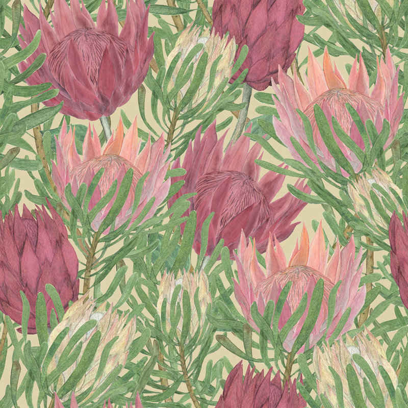 Floral Tile, 2.08' W x 10.42' L