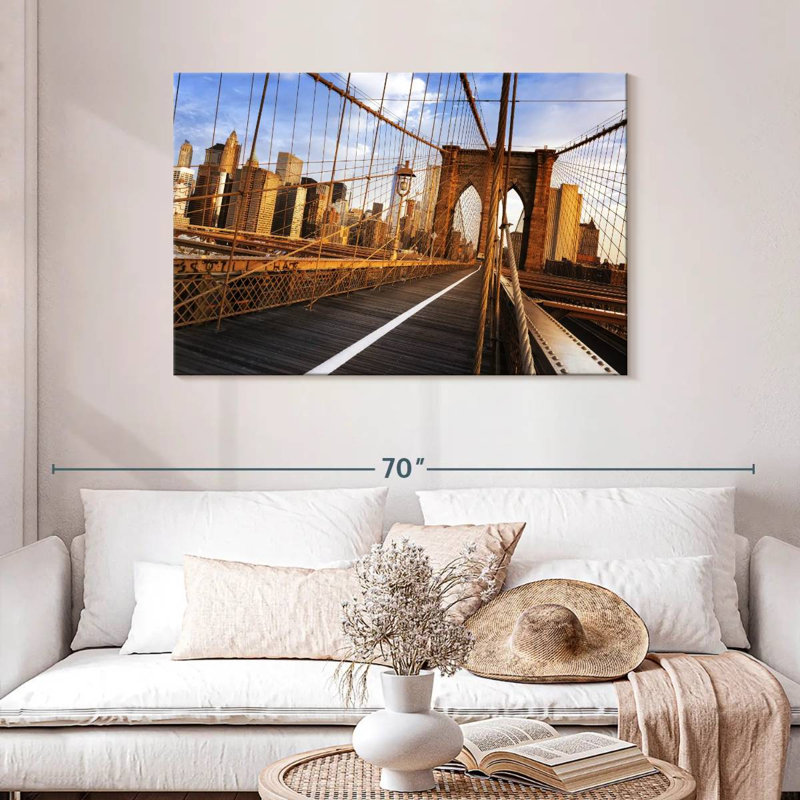 Ravi célèbre pont de Brooklyn, NY, H 30 po x l 45 po