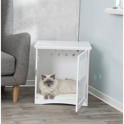 TRIXIE 19" x 20" Wooden Indoor Dog Crate, Small Side Table Home for Any Room, Ideal for Small Dogs
