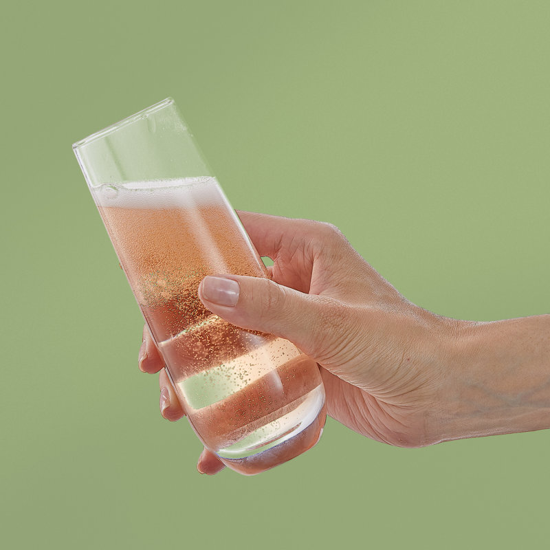 JoyJolt Milo Champage Flute Glass, 9.4oz