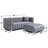 Luna, Channel-Back Velvet Sofa with Ottoman-1192313544