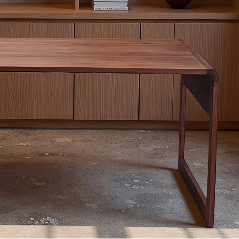 Bureau en bois massif de style rétro avec rangement de tiroir, H 29,52 po x l 62,99 po x P 27,55 po