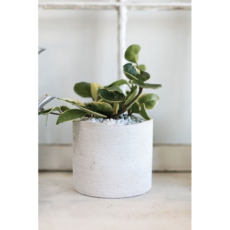 Handmade Ceramic Pot Planter, 5" H x 5.7" W x 5.7" D