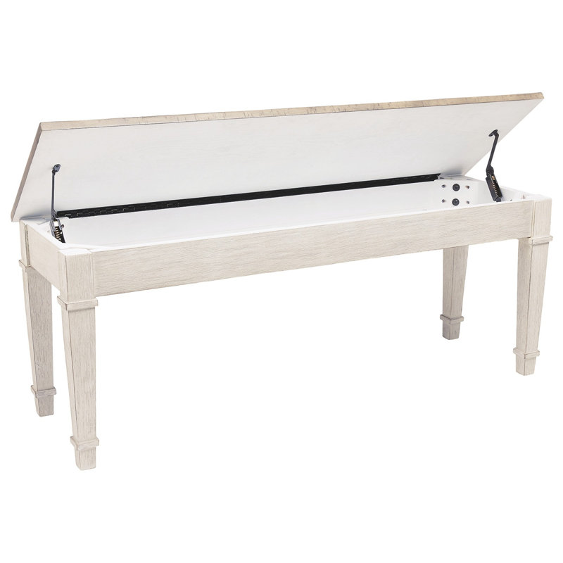 Banc de rangement en bois massif Densil