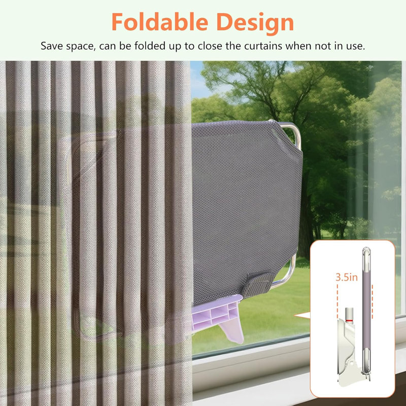 Perchoir pour fenêtre pour chat, hamac sans fil pour fenêtre de chat, siège de chat pour rebord de fenêtre, lit pliable pour fenêtre de chat
