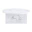 Une table basse en MDF blanc à motif circulaire, une table centrale blanche de 31,4 pouces, une table basse moderne, convient aux petits espaces et aux salons.