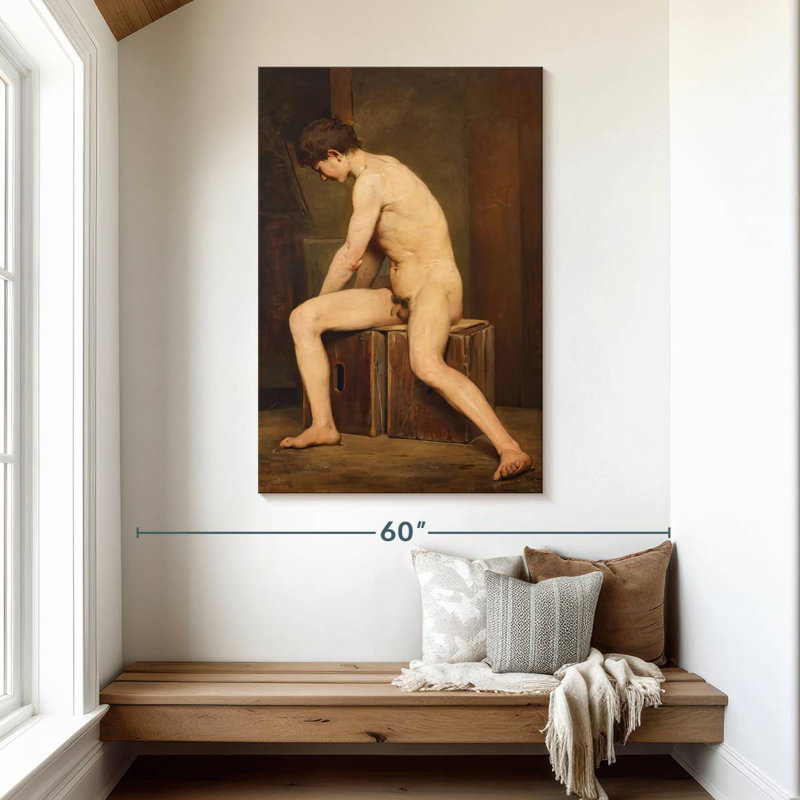 Leisha assis nu à gauche, 48" H x 32" W