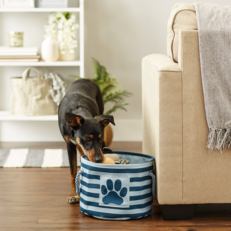 Tucker Murphy Pet™ Fabric Decorative Bin, 9" H x 12" W x 12" D, Navy
