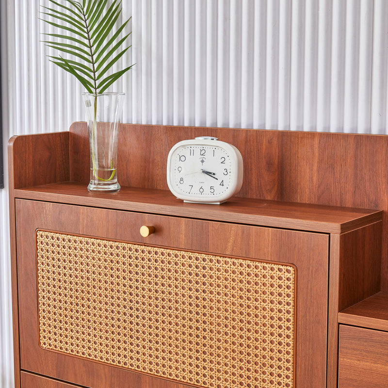 37.4*6.69*49.6 Inches The Modern Minimalist MDF Shoe Cabinet, Suitable For A Variety Of Styles Including Nordic, And Industrial